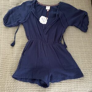 Knox Rose Deep Blue Romper